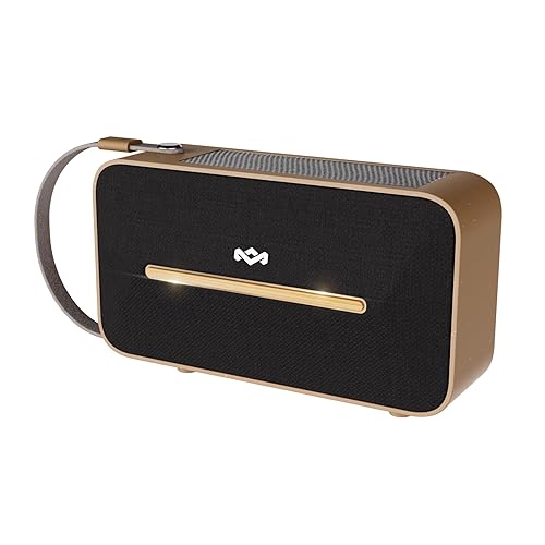 House of Marley Rise Up Solar Bluetooth Speaker, IP67 Waterproof, 14H Playtime, Solar Charging, Quick Charge, Eco-Friendly Recycled Materials, Bamboo
