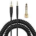 weishan HD598 Cable Coiled Aux Cord Replacement for Sennheiser HD598 Cs HD599 HD569 HD579 HD558 HD518 Headphone Audio Cable with 6.35mm Adapter 4…