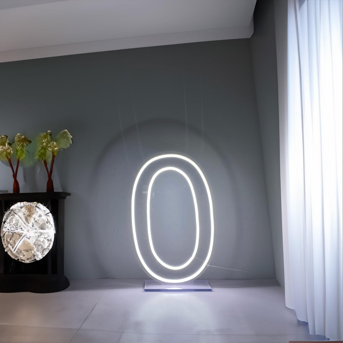 LED Neon Signs Number 0 Birthdays Decor Neon Lights Party USB Plus Battery Case Light up your baby's birthday with our Neon Number Zero Sign (Number