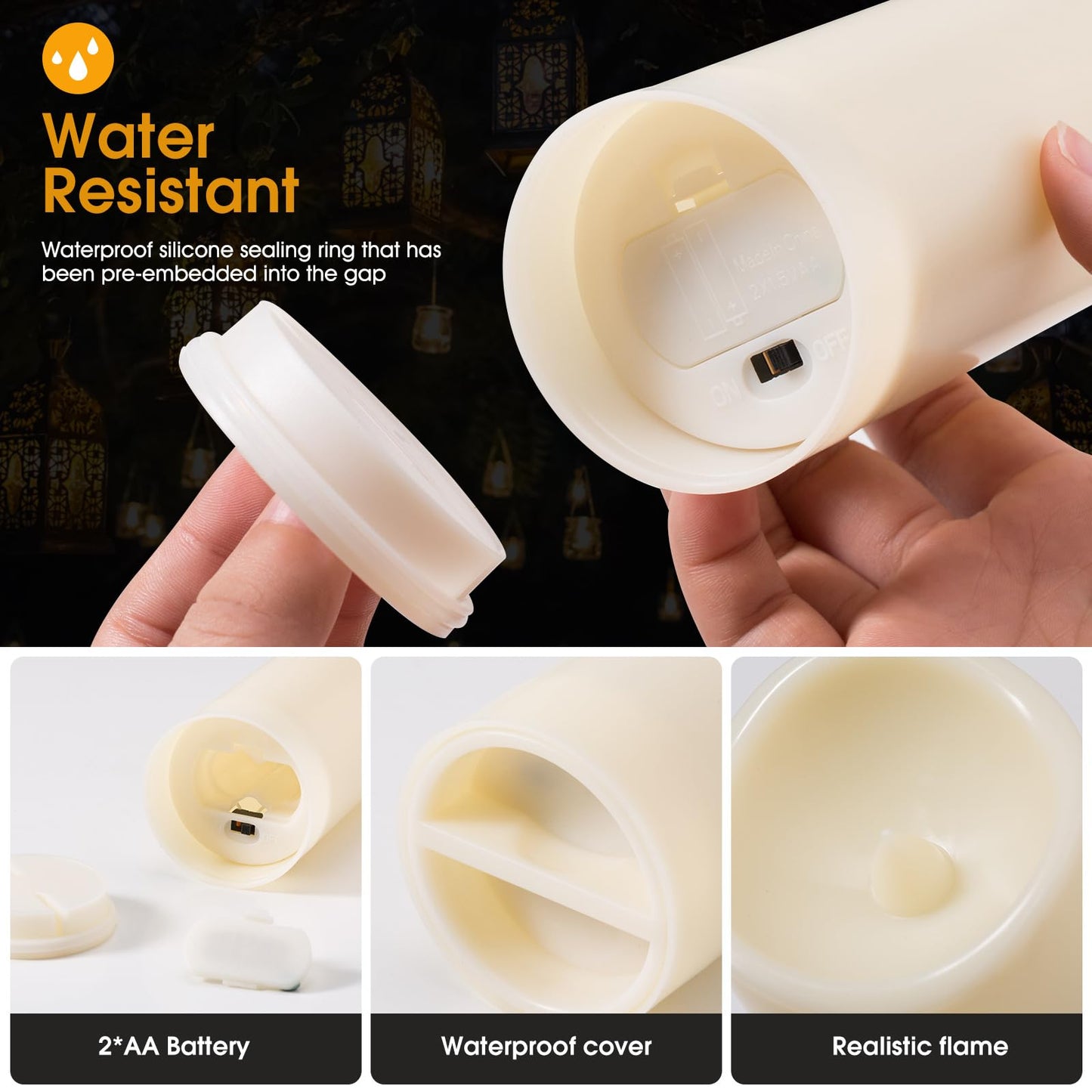 TLNFHRPI 24-Pack LED Flameless Candles with Remote Control - Perfect for Home, Parties, and Special Occasions - Create a Magical Ambiance