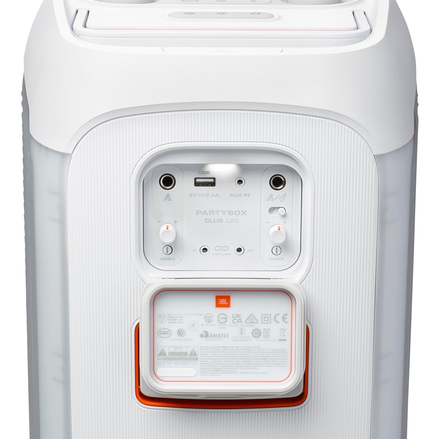 JBL JBLPBCLUB120SWAM-Z PartyBox Club 120 Speaker, White - Certified Refurbished