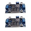 2PCS LM2596 Blue Board Double Button 2PACK LM2596 Step Down Buck Converter Adjustable Voltage Regulator DC 4-40V to 1.25-37V Buck Converter with LED…
