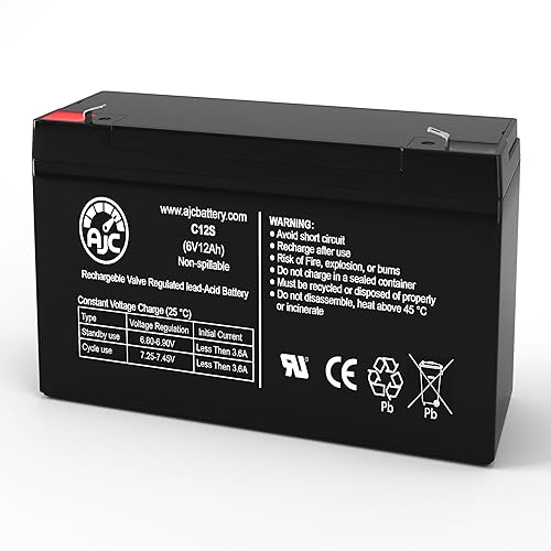 AJC Battery Compatible with Enersys NPX-50 6V 12Ah Sealed Lead Acid Battery