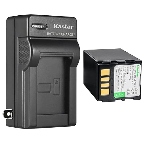 Kastar 1-Pack Battery and AC Wall Charger Replacement for JVC GZ-MG37EX GZ-MG37EY GZ-MG37EZ GZ-MG37U GZ-MG37US GZ-MG39 GZ-MG39AA GZ-MG39E GZ-MG39EK