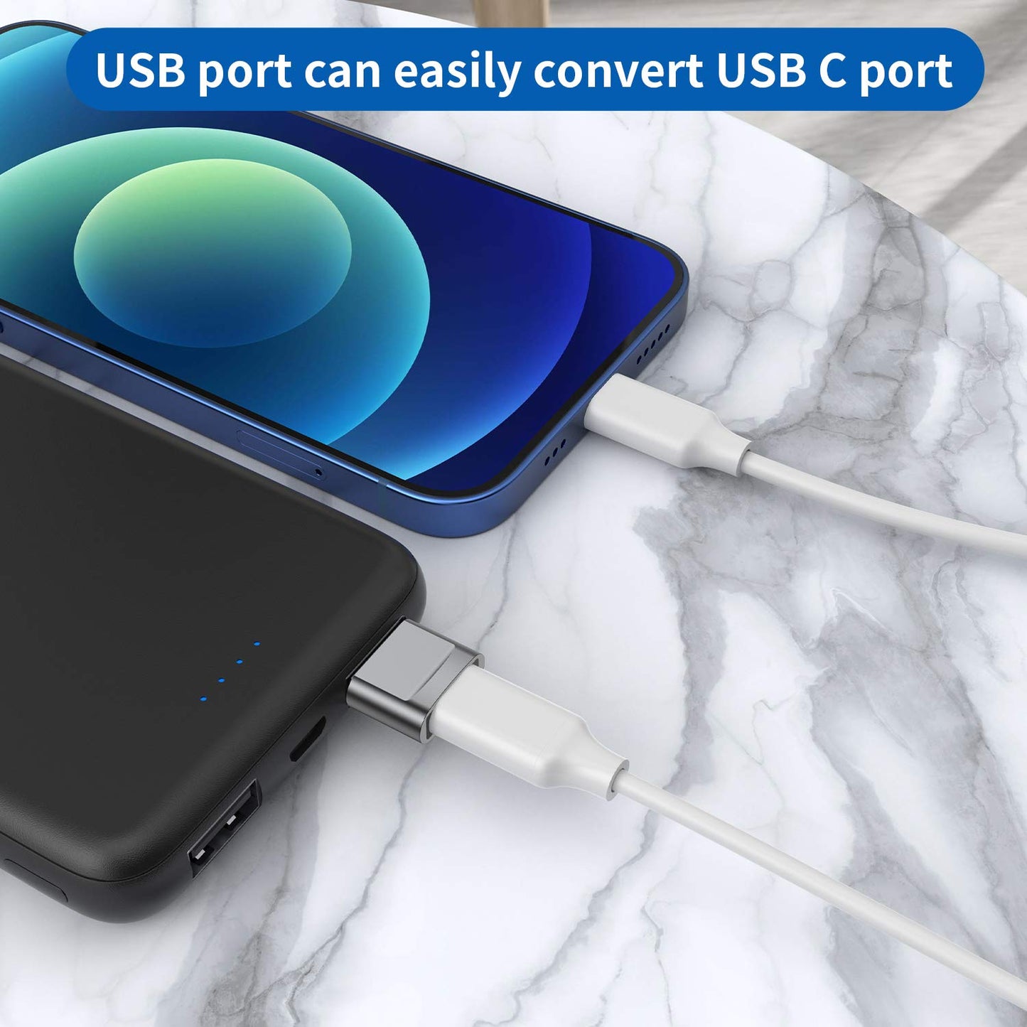 USB C Female to USB Male Adapter (4-Pack), Type C to USB A Charger Converter for iPhone 17 16 15 14 13 12 11 Pro Max, Samsung Galaxy S25 S24 S23 S22…