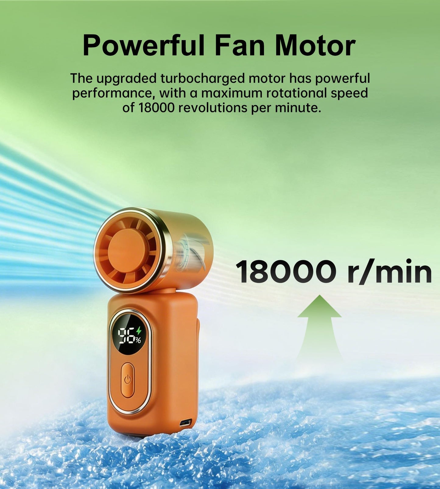 YZWTD Portable handheld small fan with built-in fixed clips