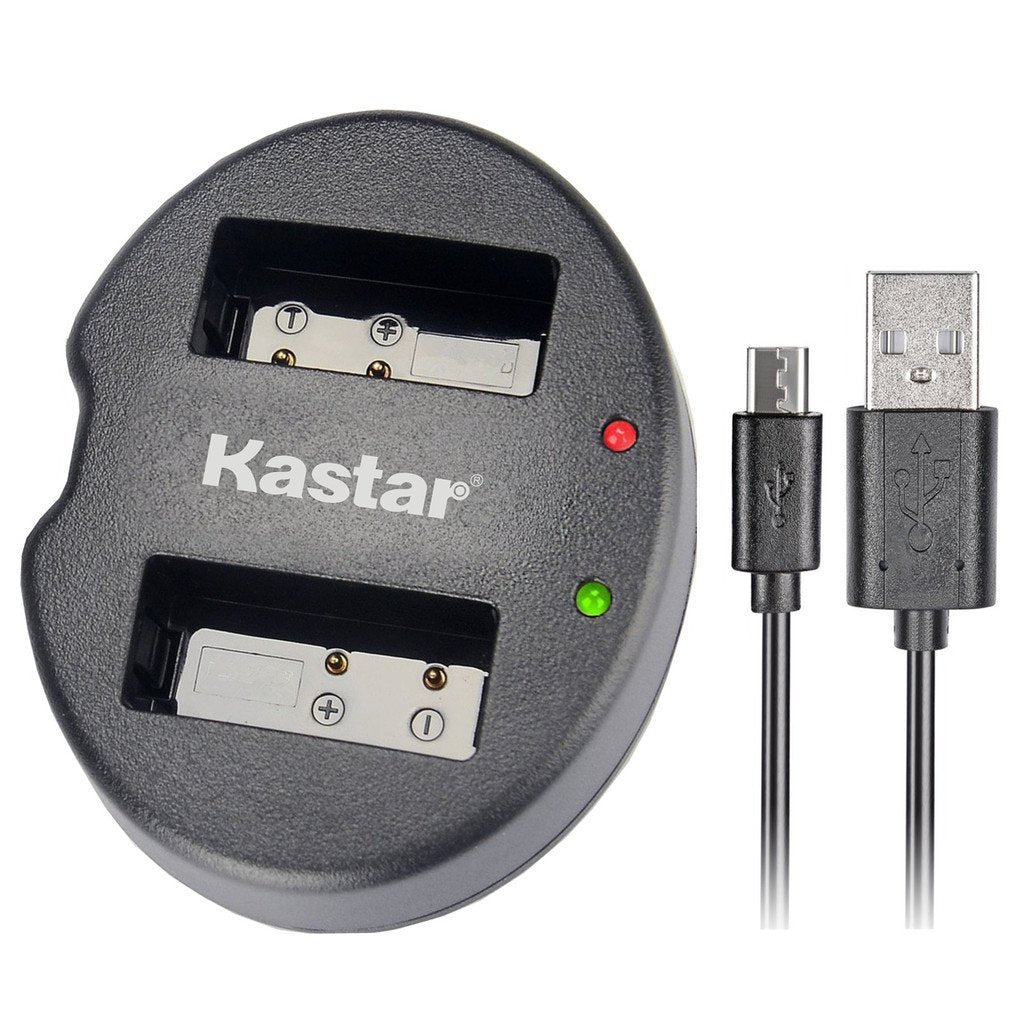 Kastar Dual USB Charger for LP-E10, LC-E10 and EOS 1100D, EOS 1200D, EOS Rebel T3, EOS Rebel T5, EOS Kiss X50, EOS Kiss X70 DSLR Camera & Canon LPE10