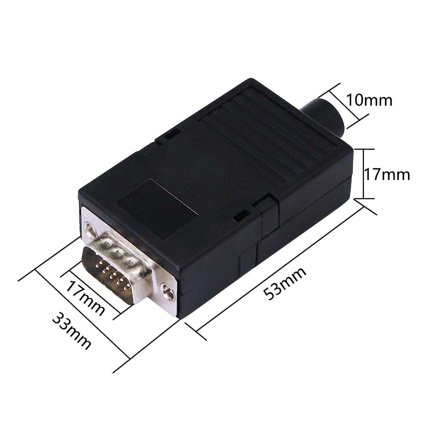 SinLoon VGA DB15 Solderless Connector 3+9 D-SUB 15 Pin VGA 3 Row Breakout Board Adaptor with Case+Screwdriver(2-Pack Male)