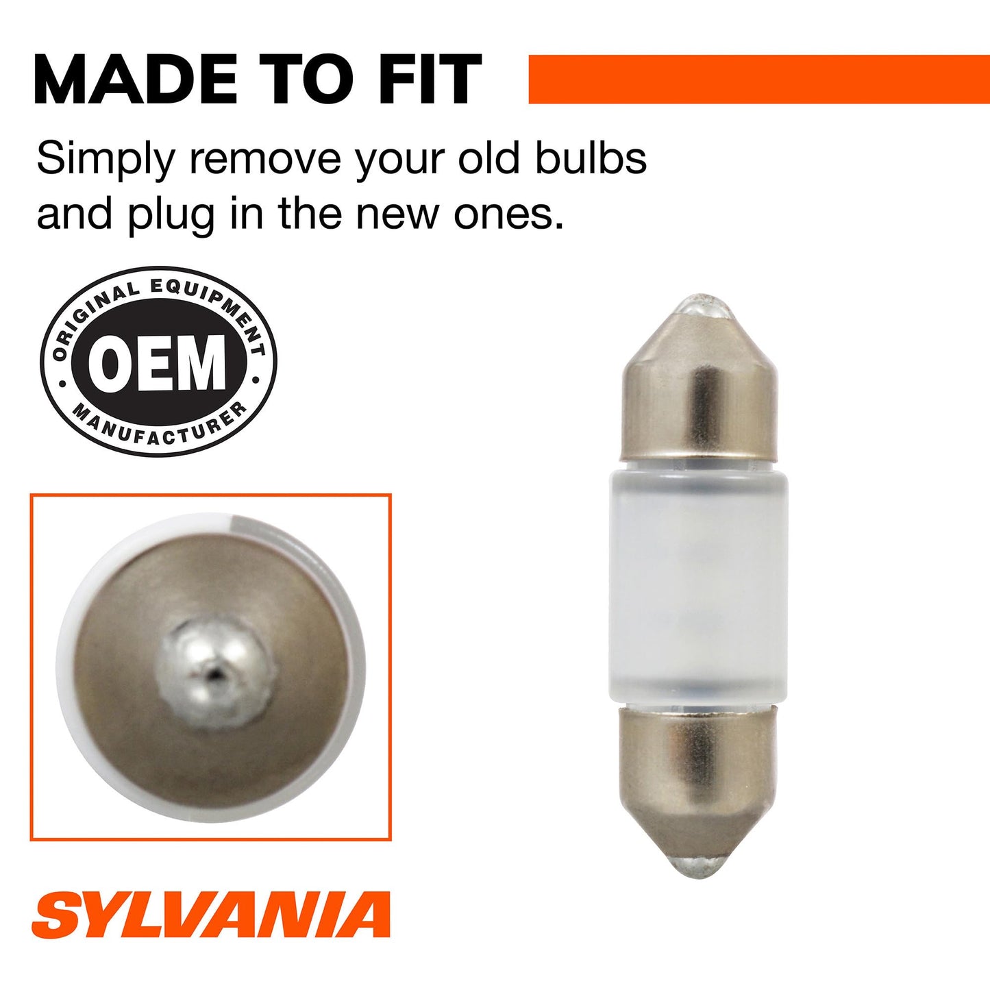 SYLVANIA DE3175 31mm Festoon LED Mini Bulb, Blue, 1 Bulb, Interior