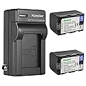 Kastar 2-Pack Battery and AC Wall Charger Replacement for JVC GY-HMQ10, GY-HMQ10E, GY-LS300, GY-LS300CHU, GY-HM200, GY-HM200U, GY-HM200HW, GY-HM200SP