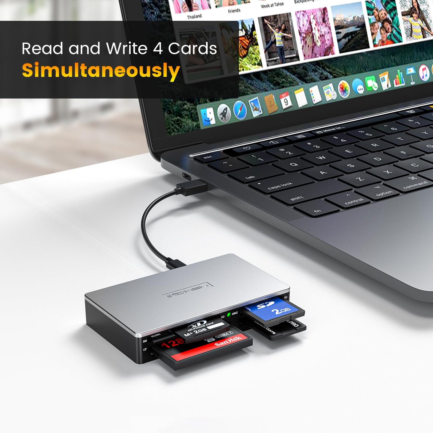 SmartMedia Card Reader Writer All-in-1 USB Universal Multi Card Adapter Slim Hub Read Smart Media, xD, SD, SDHC, SDXC, UHS-I, MMC, MS Pro Duo, CF, MD
