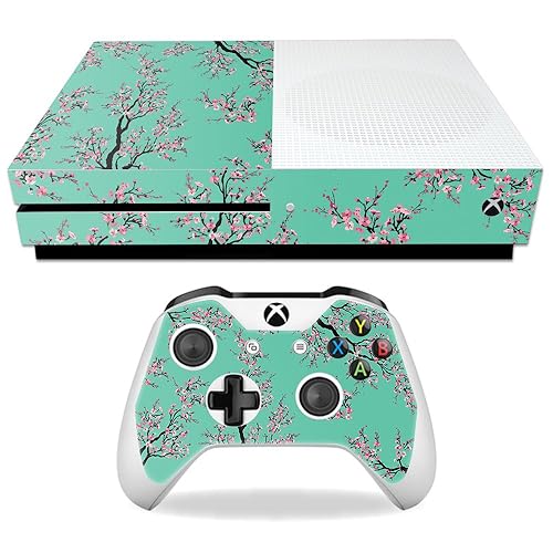 MightySkins Skin Compatible with Microsoft Xbox One S - Cherry Blossom Tree | Protective, Durable, and Unique Vinyl Decal wrap Cover | Easy to Apply
