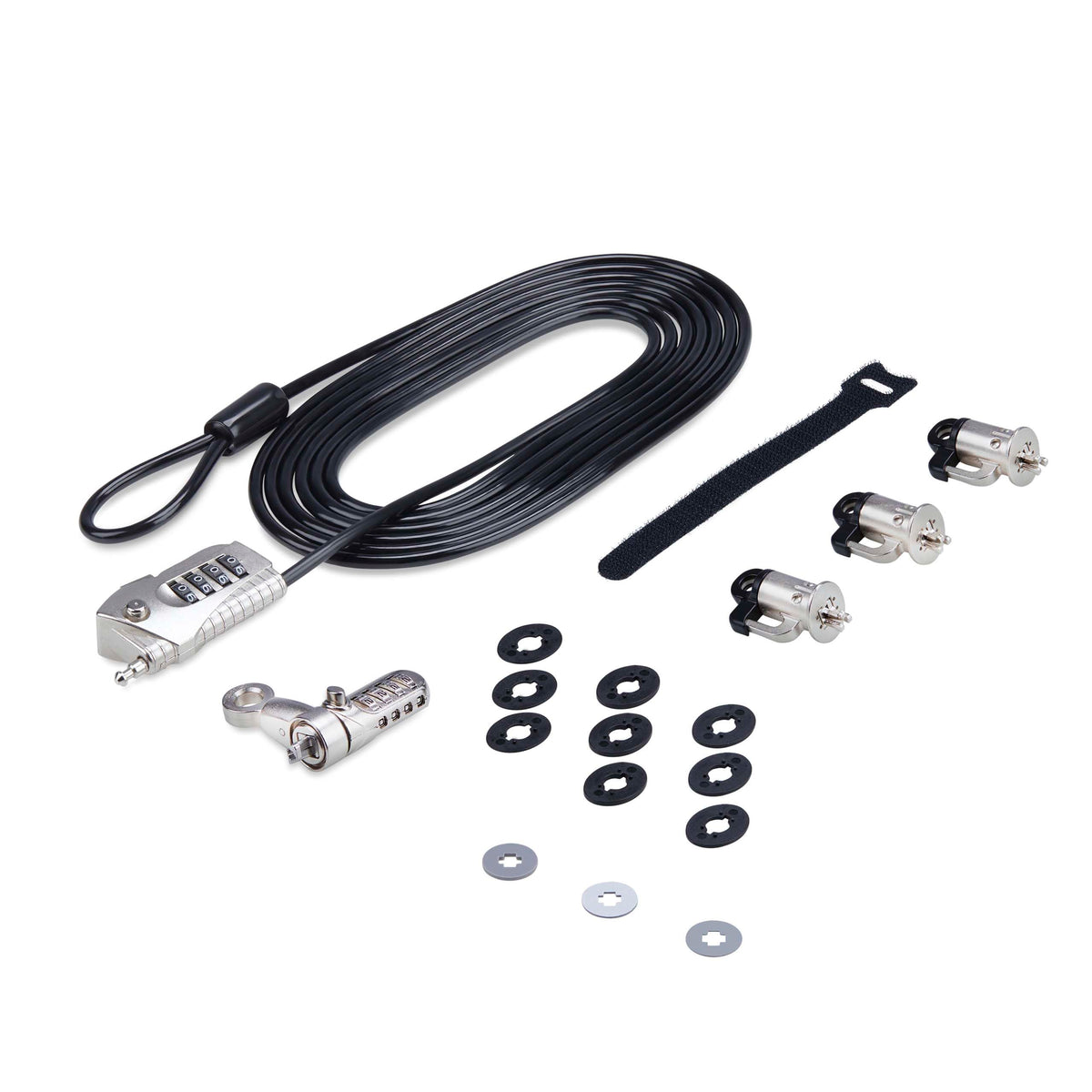 StarTech Laptop/Desktop & Peripheral Lock Kit, 10ft (3m) Steel Cable, TAA