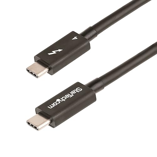 StarTech.com 1.6ft (50cm) Thunderbolt 4 Cable - 40Gbps - 100W PD - 4K/8K Video - Thunderbolt Cable - Compatible w/USB 4/Thunderbolt 3/USB 3.2/USB