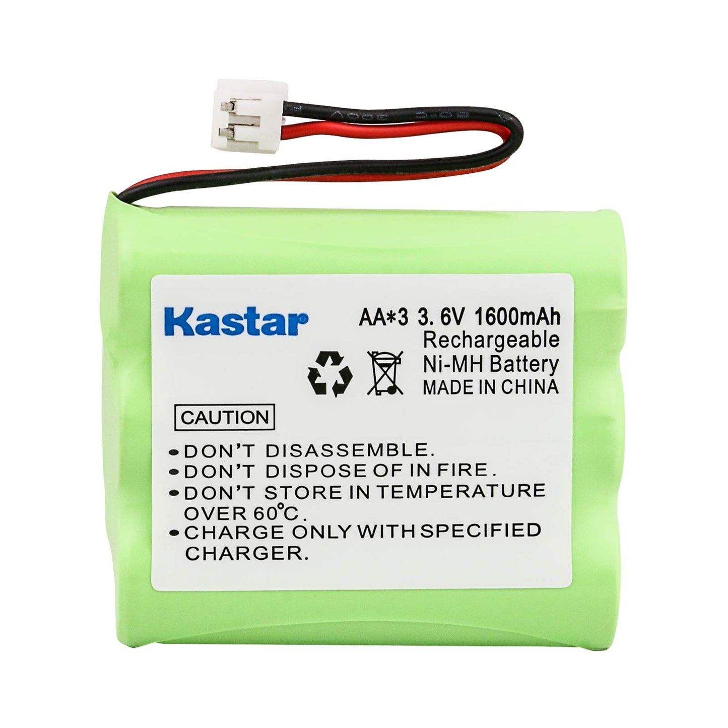 Kastar 3-Pack AAX3 3.6V 1600mAh EH Ni-MH Rechargeable Battery for Motorola, Radio Shack, Sanyo Series Cordless Phone (Check Your Cordless Phone Model