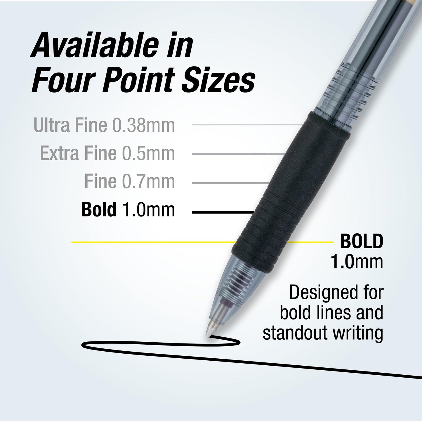 Pilot G2 Premium Refillable & Retractable Rolling Ball Gel Pens, Bold Point, Bold Gel Pens, 1.0 mm, Black Ink, 2-Pack
