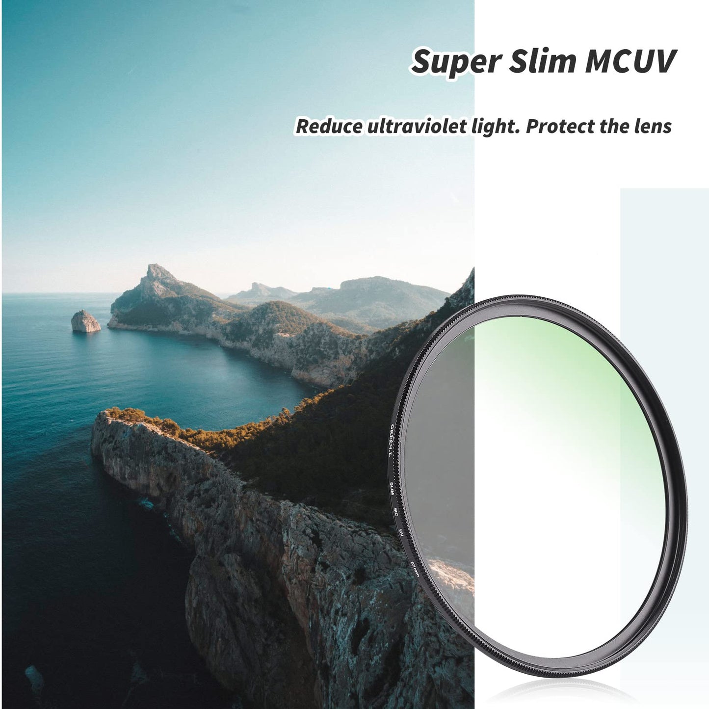 GREEN.L 67mm MC UV Filter,Ultra Slim Protection Filter, Scratch Resistant Multi Coated UV Filter 67mm for Camera Lens