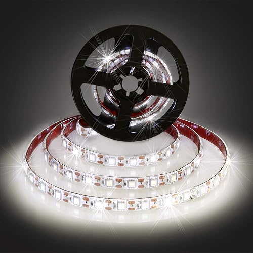 Geekeep White Led Strip Lights Battery Powered, Cordless Light Strip, Waterproof Led Light Strips Battery Powered, Wireless Battery Operated Strip