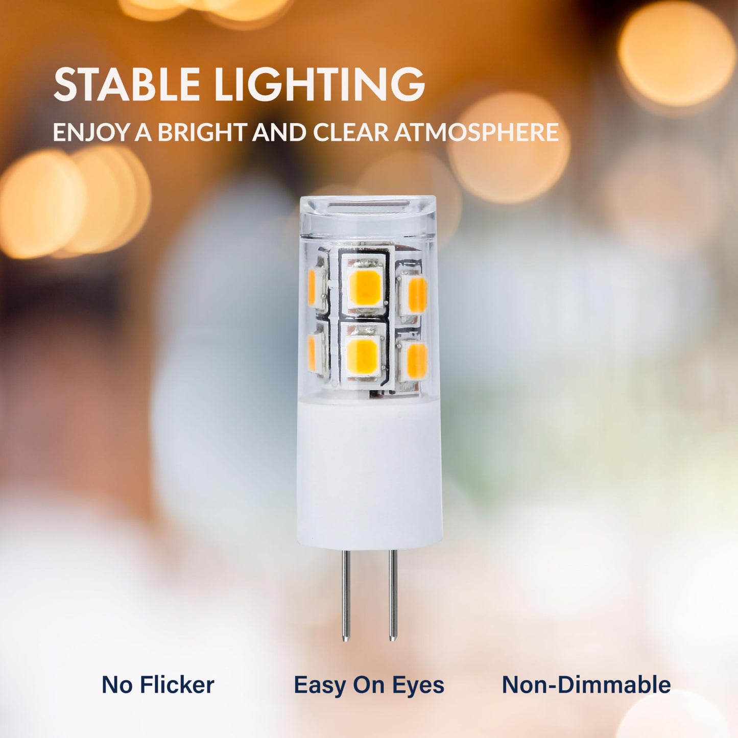 Newhouse Lighting 1.5w LED T4 Bulb G4 Base 3000k (4-Pack)