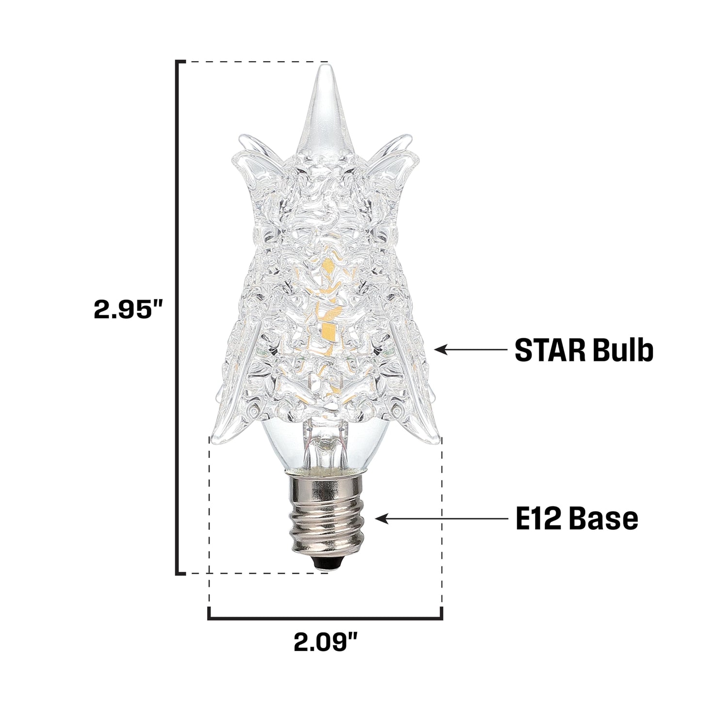 Westinghouse Lighting 53650EC4 0.6 Watt (7 Watt Equivalent) Star Dimmable Clear Filament LED Light Bulb, Candelabra Base, 4 Pack