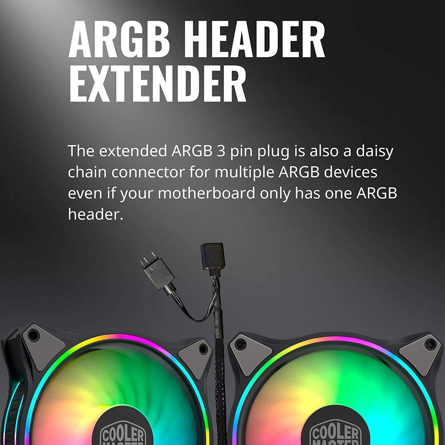 3-in-1 MasterFan MF120 Halo Duo-Ring Addressable RGB Lighting 120mm with Independently-Controlled LEDs, Absorbing Rubber Pads, PWM Static Pressure