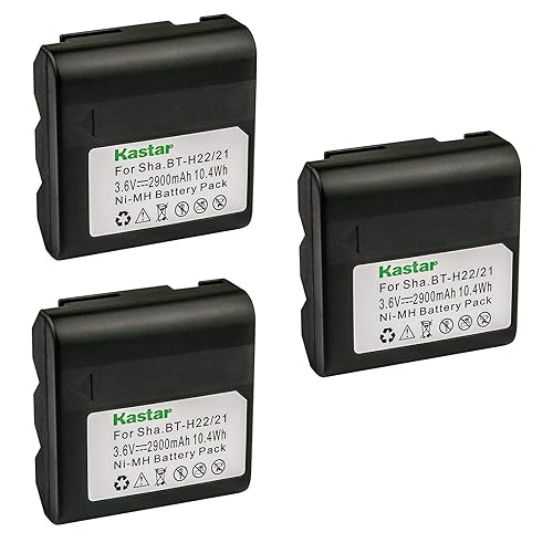 Kastar 3X BT-H22 Battery 3.6V 2900mAh Replacement for Sharp VL-H800U, VL-H800DU, VL-H850, VL-H850S, VL-H850U, VL-H4200, VL-H4200S, VL-H420H, VL-H420S