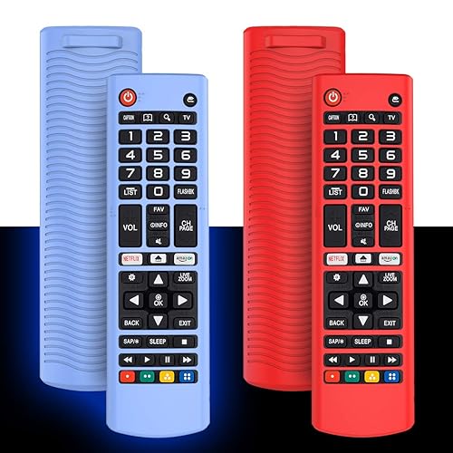 Alquar 2Pack Silicone Case for LG AKB75095307 AKB75375604 AKB74915305 Smart TV Remote, Shockproof Anti-Lost Cover Holder Skin Sleeve Protector (Glow