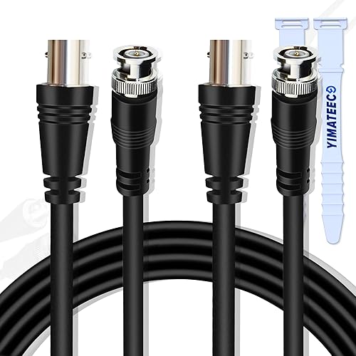 YIMATEECO BNC Extension Cable BNC Male to Female Connector Coaxial Cable CCTV Security Camera Cables RG59 75Ohm 23AWG Pure Copper Conductors Radio