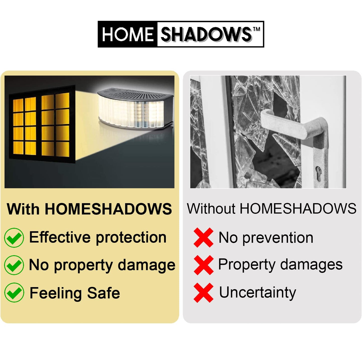 homeshadows Attendance Simulator - DIY Home Security System That Casts Shadows on Curtains or Walls to Deter burglars Before They Try to Break