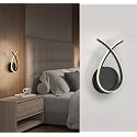 artika Gamma Modern LED Wall Sconce - 550 Lumens, 5 CCT White (2700K-5000K), Dimmable, Integrated LED, 50,000 Hr Lifespan, Loop Design - Matte Black