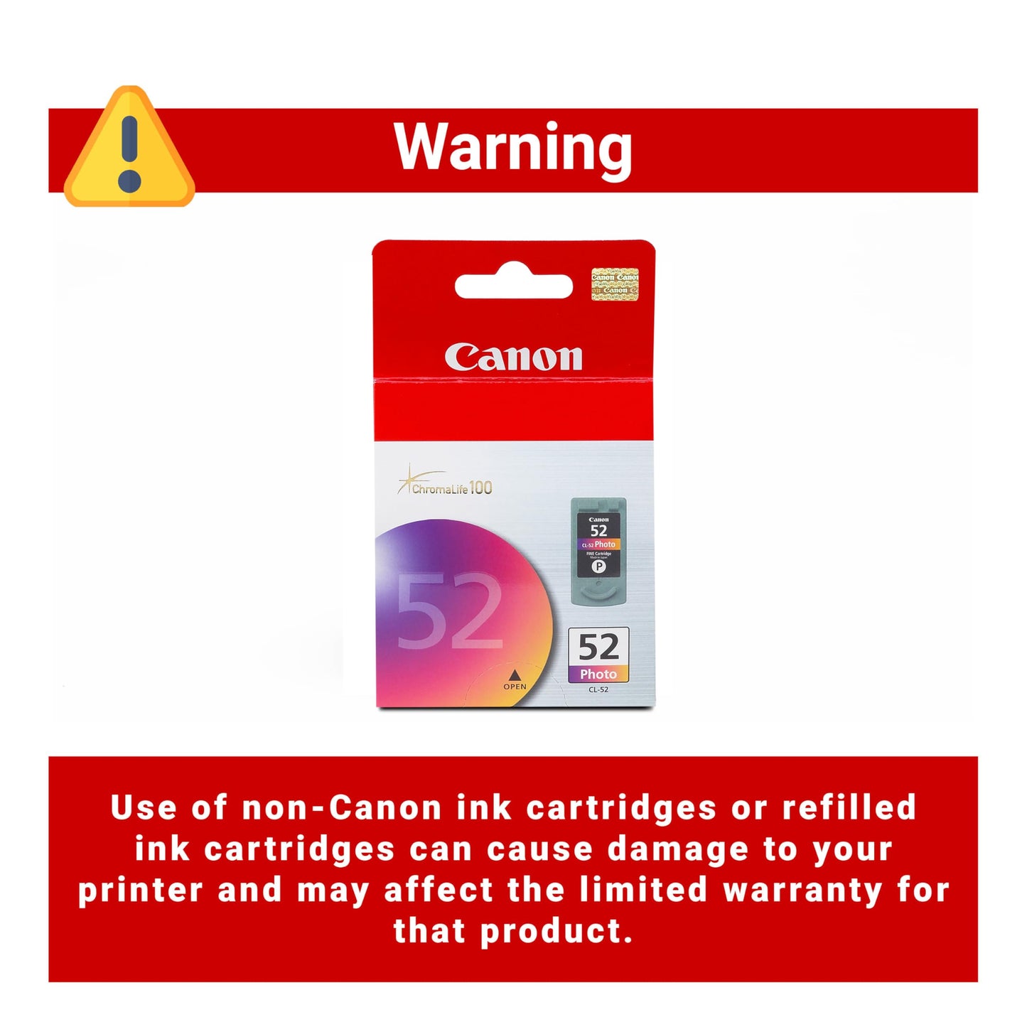 Canon CL-52 Genuine Color Ink Cartridge, Compatible with iP6310D/6220D/6210D