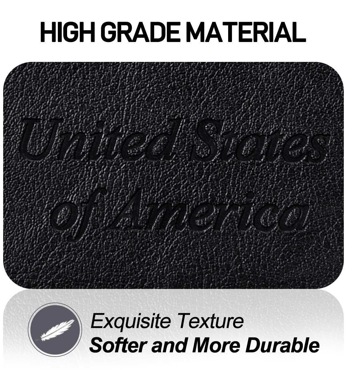 HerriaT Leather Passport Holder Cover Case RFID Blocking Travel Wallets Card Case for Women Men(Black)