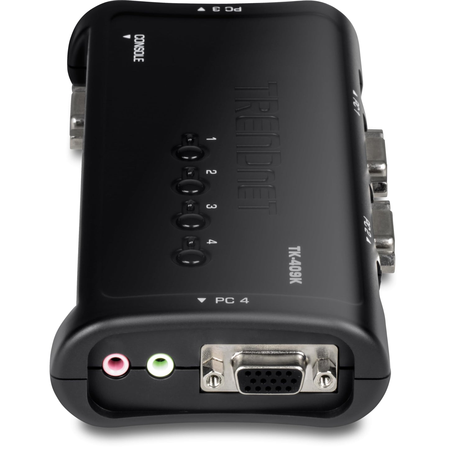 TRENDnet 4-Port USB KVM Switch Kit with Audio, TK-409K, Control Up to 4 Computers, Windows, Linux, Mac OS Compliant, 2048 x 1536 VGA Resolution, NDAA
