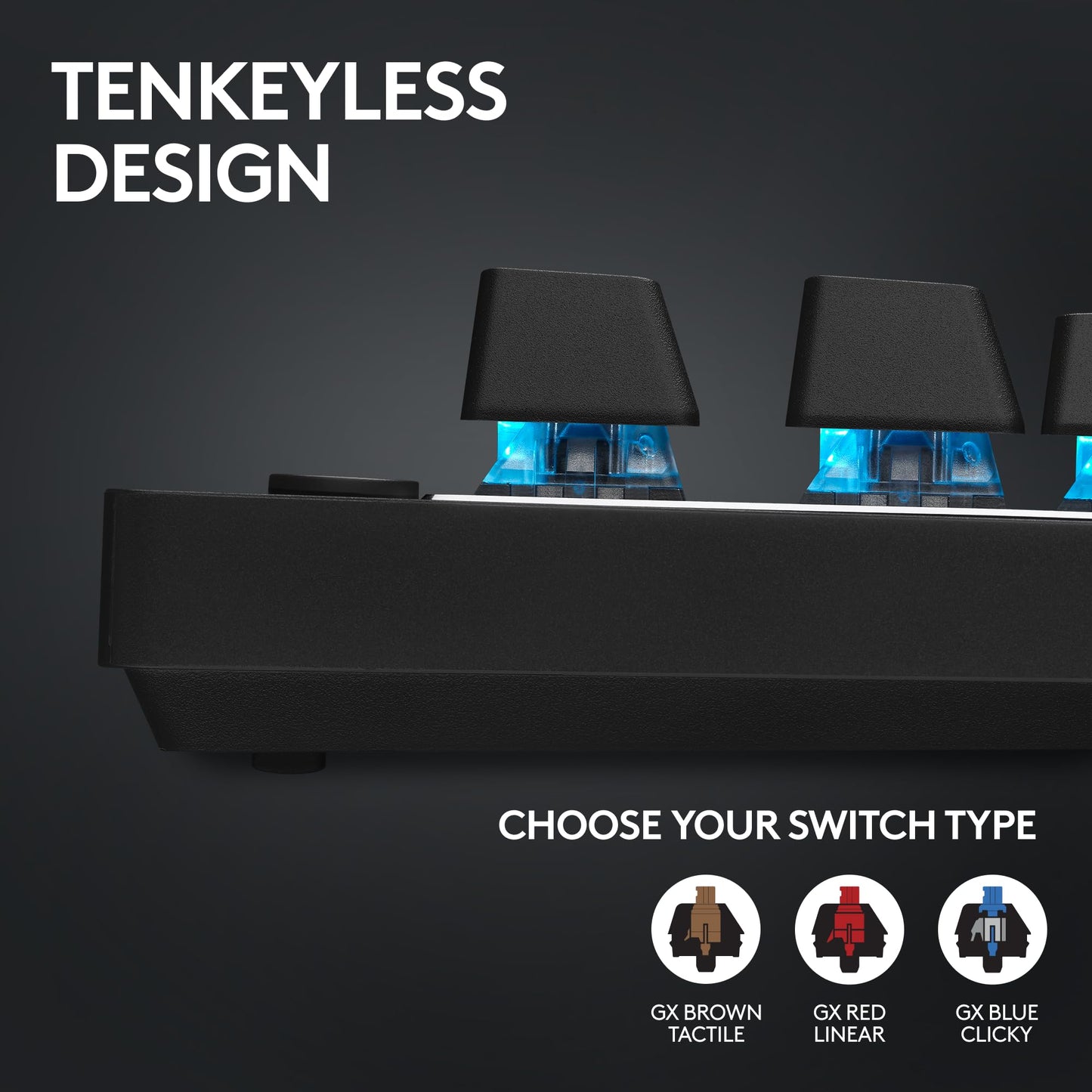 Logitech G PRO X TKL Lightspeed Wireless Gaming Keyboard, Ultra-Portable Tenkeyless Design, LIGHTSYNC RGB, PBT keycaps, Linear Switches (GX Red)