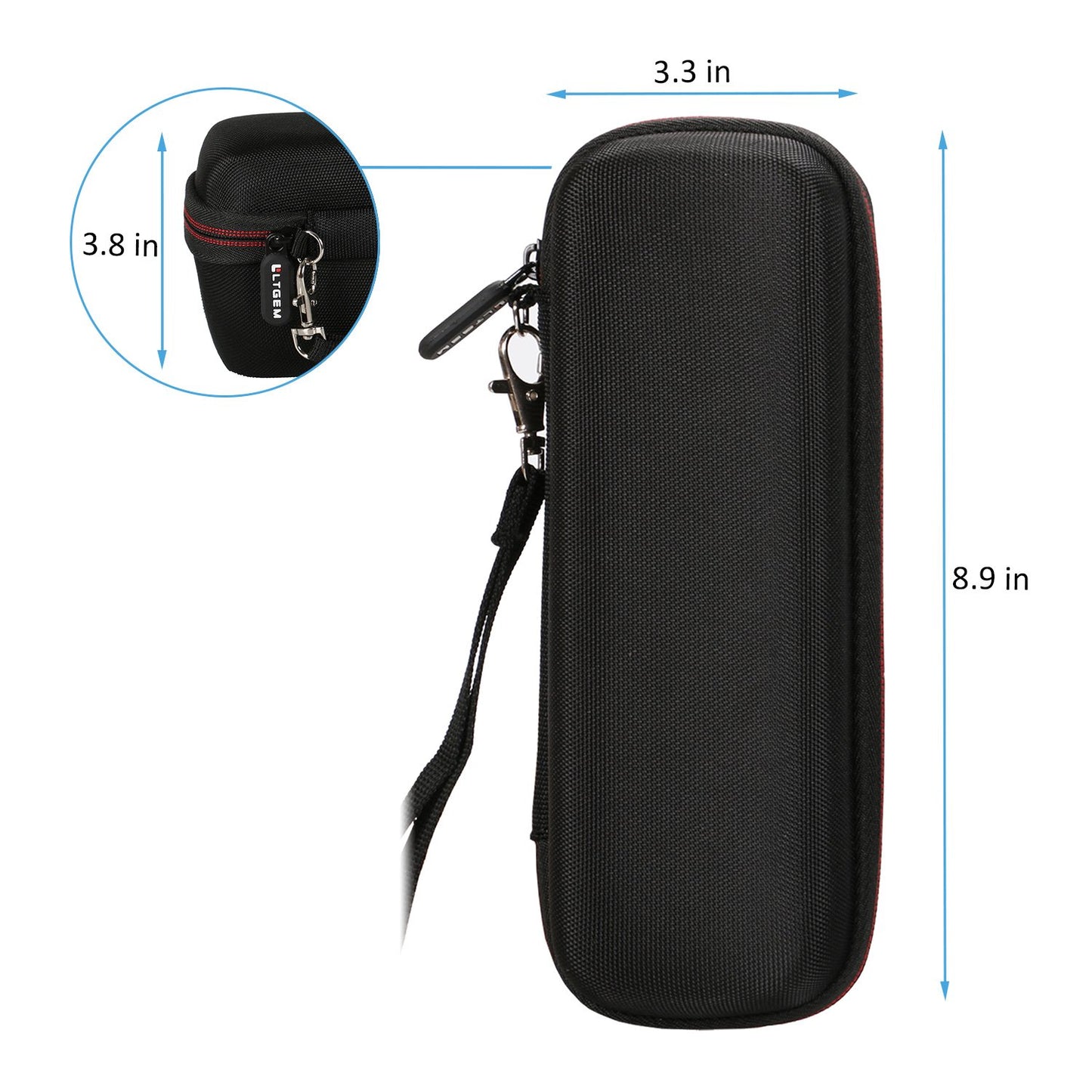 LTGEM Hard Case for Tribit XSound Go/Plus 2 Portable Bluetooth Speaker - Travel Carrying Storage Bag(Black Case Only)
