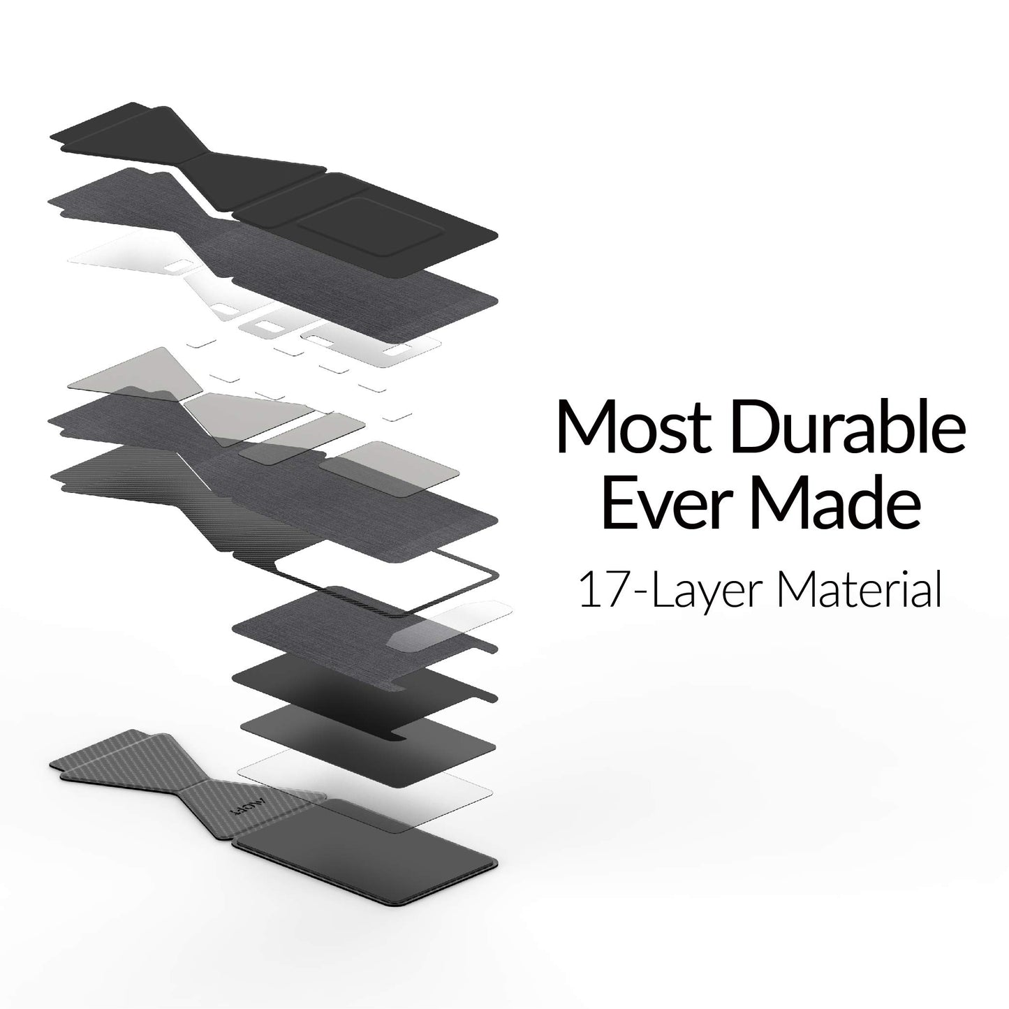 MOFT Adhesive Card Holder for Android, iPhone and Most Smartphones, 2 Viewing Angles, Slim Phone Stand (Starry Grey)
