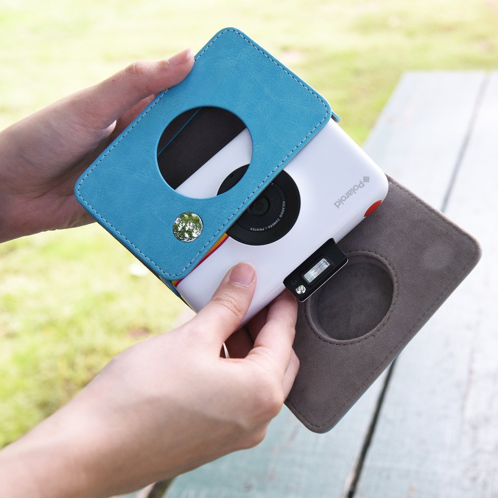 Polaroid Leatherette Case Snap Touch Instant Print Digital Camera - Custom Design for Snug Fit (Black)