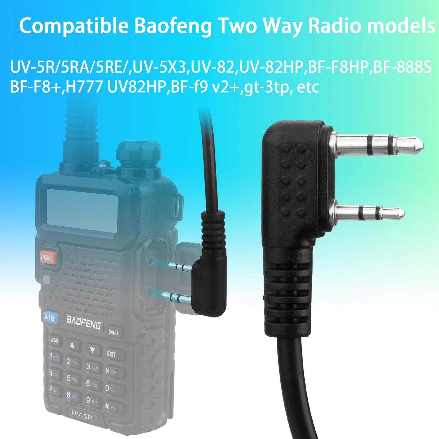 BAOFENG uv-5r Programming Cable,UV5R Mini USB Programming Cable DM32 dm-32 UV-32 BF-F8HP, UV-21R,UV-5G Plus,UV-17R,K5PLUS,GM-15Pro GM-5RH TIDRADIO