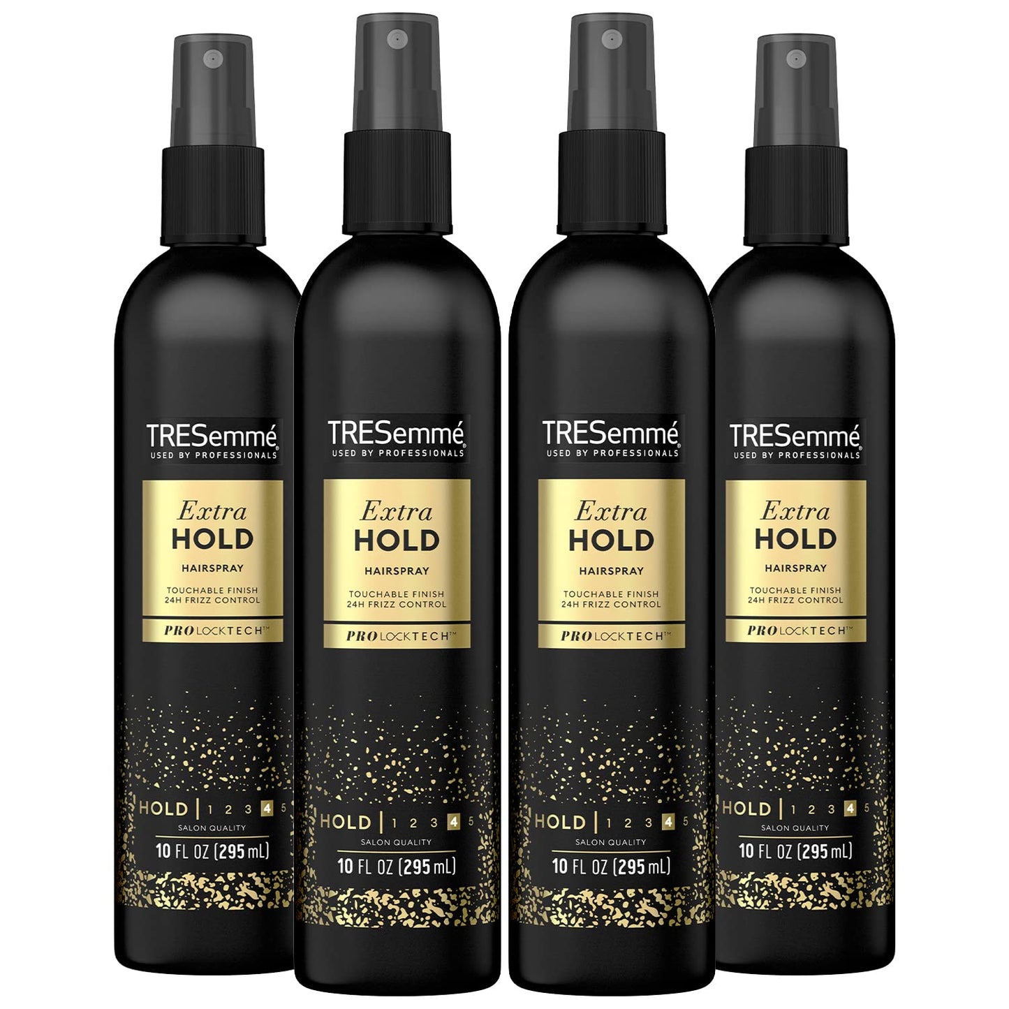 TRESemmé Tres Two Extra Hold Non-Aerosol Hairspray, 10 oz, Extra-Firm Control, Humidity Resistant, Frizz Control, Pack of 4 Pump Bottles