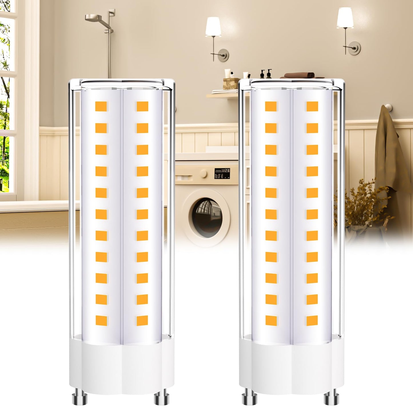 Noobibaba GU24 LED Bulb 10W T2 Mls18Guww LED Light Bulb 1500lm 3000K 2-Pack