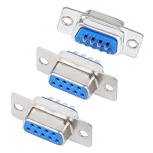 uxcell 3-Pack 2 Row 9 Pin D-Sub Connector DB9 Female D-Sub Connector VGA Adapter for PC Computer Data Transfer