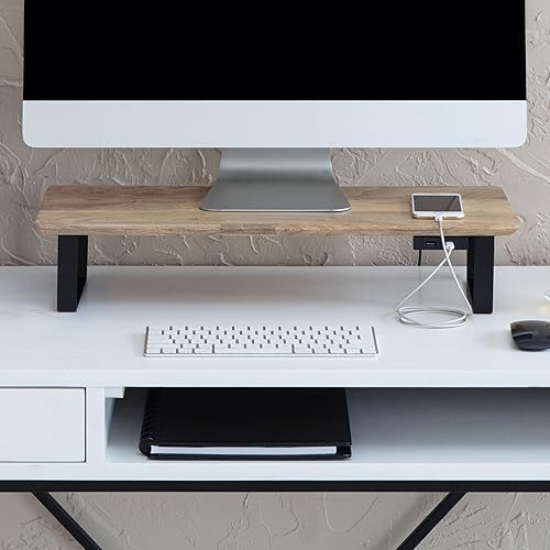 Anji Mountain Monitor Stand - Desktop Organizer & Laptop Riser, Ergonomic Monitor Riser, Space-Saving Monitor Stand for Desk, Durable Construction