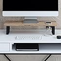 Anji Mountain Monitor Stand - Desktop Organizer & Laptop Riser, Ergonomic Monitor Riser, Space-Saving Monitor Stand for Desk, Durable Construction
