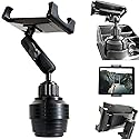 ChargerCity LongNeck Drinks Car Semi Truck Cup Holder Mount for Tablets & Phones - iPad Pro 12.9 10.5 9.7 Air Mini, Galaxy Tab, iPhone 14 15 16 17 Air