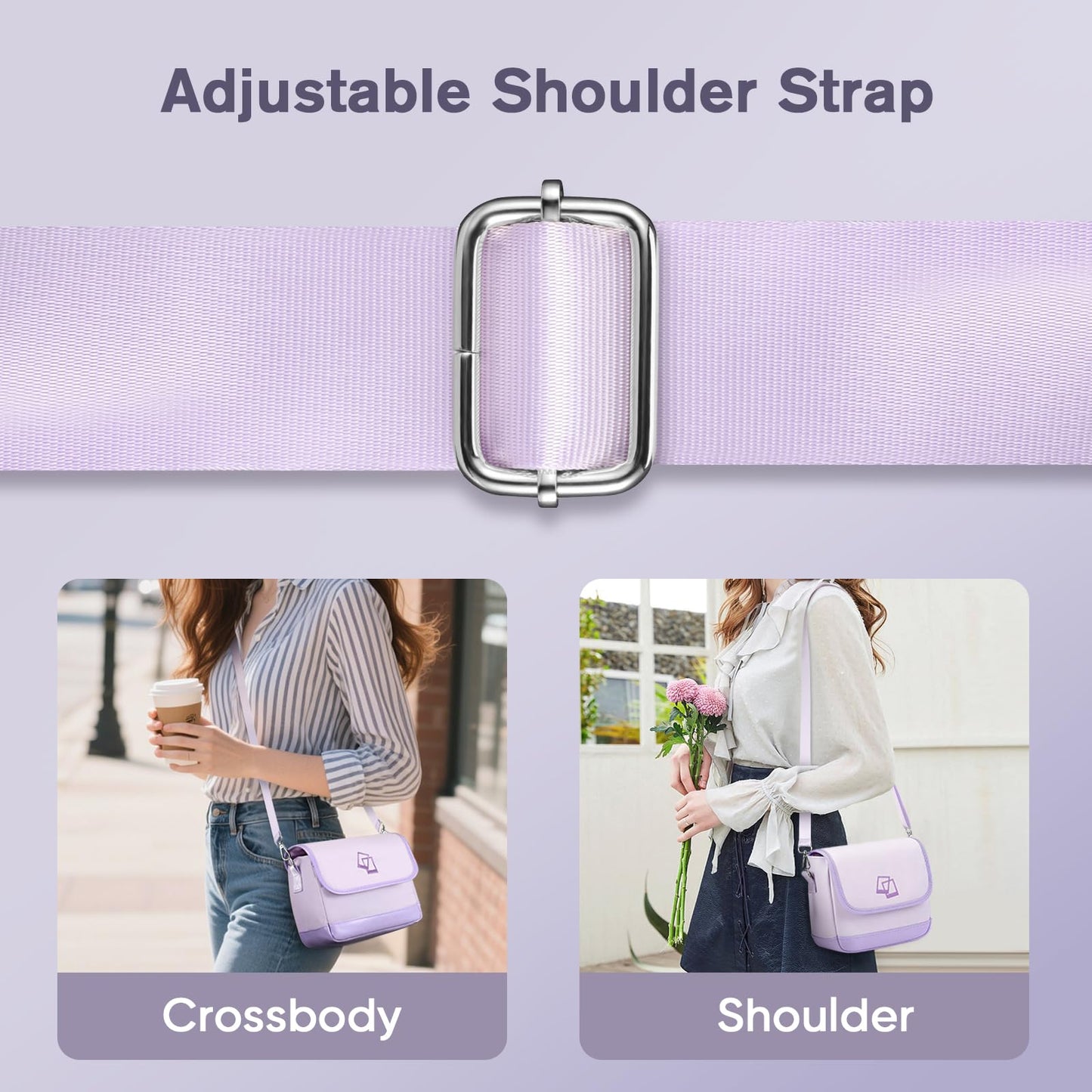 FINTIE Sling Camera Bag Compatible with Fujifilm Instax Mini 13/12/11/SE, Polaroid Now+ Generation 3rd/2nd/1st I-Type Film Camera Travel Crossbody