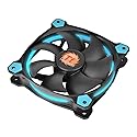 Thermaltake Riing 12 Series Blue High Static Pressure 120mm Circular LED Ring Case/Radiator Fan with Anti-Vibration Mounting System Cooling