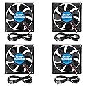 AITRIP 4PCS 80mm USB Fan 5V Brushless 8025 80x25mm for Cooling DIY PC Computer Case 3D Printer CPU Coolers Radiators