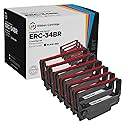 LD Products Compatible POS Ribbon Cartridge Replacement for Epson ERC-34BR (Black & Red, 6-Multipack) Compatible with the Following Epson Printer