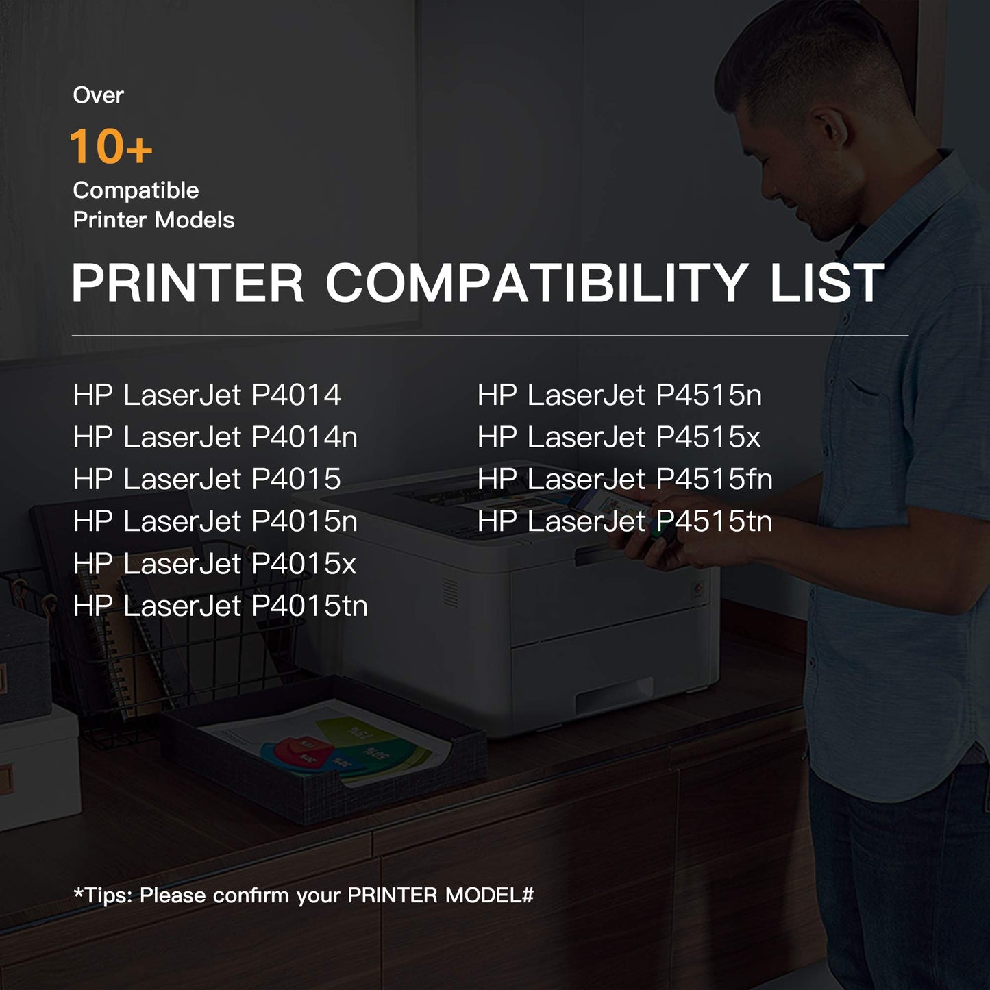 E-Z Ink Compatible Toner Cartridge Replacement for HP 64A CC364A 64X CC364X Compatible with LaserJet P4014N P4014DN P4015N P4015X P4015DN P4515N