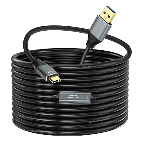 GOSYSONG USB 3.0 A to C Data Transmission Cable 20ft, 5Gbps Super Speed USB 3.0 Cable Compatible with VR,Xbox,Laptop,Camera,Docking Station,SSD